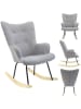 Rétro Chic Schommelstoel "Helsinki" grijs - (B)65 x (H)96 x (D)80 cm