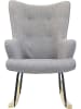 Rétro Chic Schommelstoel "Helsinki" grijs - (B)65 x (H)96 x (D)80 cm