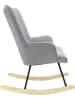THE HOME DECO FACTORY Schaukelstuhl "Helsinki" in Grau - (B)65 x (H)96 x (T)80 cm