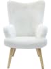 THE HOME DECO FACTORY Fauteuil "Helsinki" wit - (B)74 x (H)100 x (D)65 cm