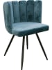 Rétro Chic 2-delige set: fauteuils "Ariel" blauw - (B)52,5 x (H)79,7 x (D)50,5 cm