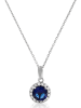OR ÉCLAT Złoty naszyjnik "Bleu merveilleux" z zawieszką - dł. 43 cm