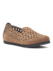 Comfortfusse Leren instappers zandkleurig
