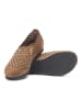 Comfortfusse Leren instappers zandkleurig