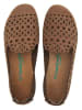 Comfortfusse Leder-Slipper in Sand