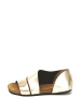 Comfortfusse Leren sandalen goudkleurig