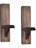 Evila 2-delige set: wandmeubels "Raf248" bruin - (B)10 x (H)33 x (D)9 cm