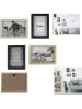 THE HOME DECO FACTORY 4-delige set: fotolijsten zwart/lichtbruin