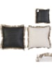 Ethnical Life Kissen in Anthrazit/ Creme - (L)40 x (B)40 cm