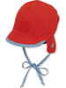 Sterntaler Dwustronna czapka w kolorze blękitno-czerwonym