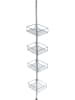 Wenko Roestvrijstalen telescopisch rek "Domaso" - (B)25 x (H)275 x (D)20 cm