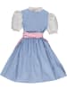 Turi Landhaus Dirndl "Amy" in Hellblau/ Rosa
