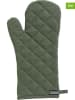DDDDD 2er-Set: Ofenhandschuhe "Kit" in Oliv - (L)36 x (B)18 cm