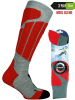 Norfolk 3er-Set: Ski-/ Snowboardsocken in Rot/ Grau
