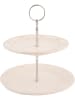 Clayre & Eef Etagère crème - (H)23 x Ø 21 cm
