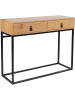 THE HOME DECO FACTORY Konsole "Abbott" in Natur/ Schwarz - (B)100 x (H)80,5 x (T)35 cm