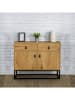 DOCK avenue Sideboard "Abbott" naturel/zwart - (B)100 x (H)80 x (D)29 cm