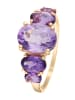 DIAMOND & CO Gouden ring "Violet hill" met edelstenen