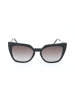 Karl Lagerfeld Damen-Sonnenbrille in Schwarz-Gold/ Hellbraun