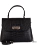 Mia Tomazzi Leren handtas "Tintoretto" zwart - (B)28 x (H)20 x (D)12 cm