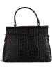 Mia Tomazzi Leren handtas "Tintoretto" zwart - (B)28 x (H)20 x (D)12 cm