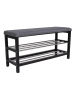 House Nordic Schuhbank in Dunkelgrau - (B)100 x (H)50 x (T)34 cm