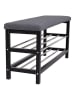 House Nordic Schuhbank in Dunkelgrau - (B)100 x (H)50 x (T)34 cm