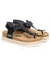 Sunbay Leren teenslippers "Yarrow" zwart
