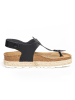 Sunbay Leren teenslippers "Yarrow" zwart