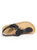 Sunbay Leren teenslippers "Yarrow" zwart