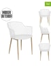 Ethnical Life Krzesła (2 szt.) "Malaga" w kolorze białym - 54 x 80 x 62 cm