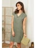 Lin Passion Leinen-Kleid in Khaki