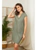 Lin Passion Leinen-Kleid in Khaki