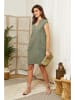 Lin Passion Leinen-Kleid in Khaki