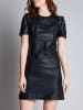 Isaco und Kawa Lederkleid in Schwarz