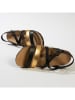 BACKSUN Sandały w kolorze złoto-czarnym