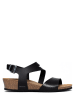 BACKSUN Sandały "Lamezia" w kolorze czarnym na koturnie
