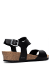 BACKSUN Sandały "Lamezia" w kolorze czarnym na koturnie