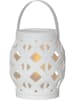 STAR Trading Ledlantaarn "Flame Lantern" wit - (H)16 cm
