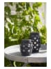 STAR Trading Lampion LED "Flame Lantern" w kolorze czarnym - wys. 16 cm