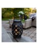 STAR Trading Lampion LED "Flame Lantern" w kolorze czarnym - wys. 23 cm