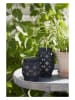 STAR Trading Lampion LED "Flame Lantern" w kolorze czarnym - wys. 23 cm