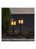 STAR Trading Solarne lampy ogrodowe LED "Flame Mini" w kolorze czarnym - wys. 23 cm