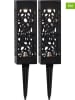 STAR Trading 2er-Set: LED-Solar-Gartenstecker "Izola" in Schwarz - (H)18 cm