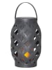 STAR Trading LED-Solarleuchte "Flame" in Grau - (H)23 cm