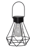 STAR Trading Solarny lampion LED w kolorze czarnym - 13 x 15,5 x 13 cm