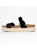 Blue Bay Leren slippers "Kapiti" zwart