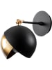 Opviq Wandlamp "Berceste" zwart/goudkleurig - (B)20 x (H)25 cm