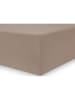Deco King Spannbettlaken in Dunkelbeige