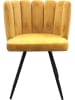 Rétro Chic 2-delige set: fauteuils "Ariel" geel - (B)52,5 x (H)79,7 x (D)50,5 cm